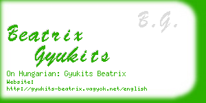 beatrix gyukits business card